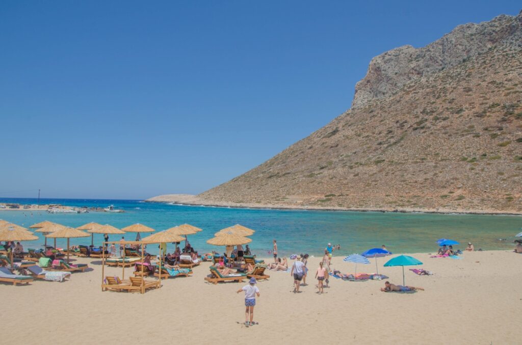 Stavros atrakcje na Krecie koło Chani, plaża