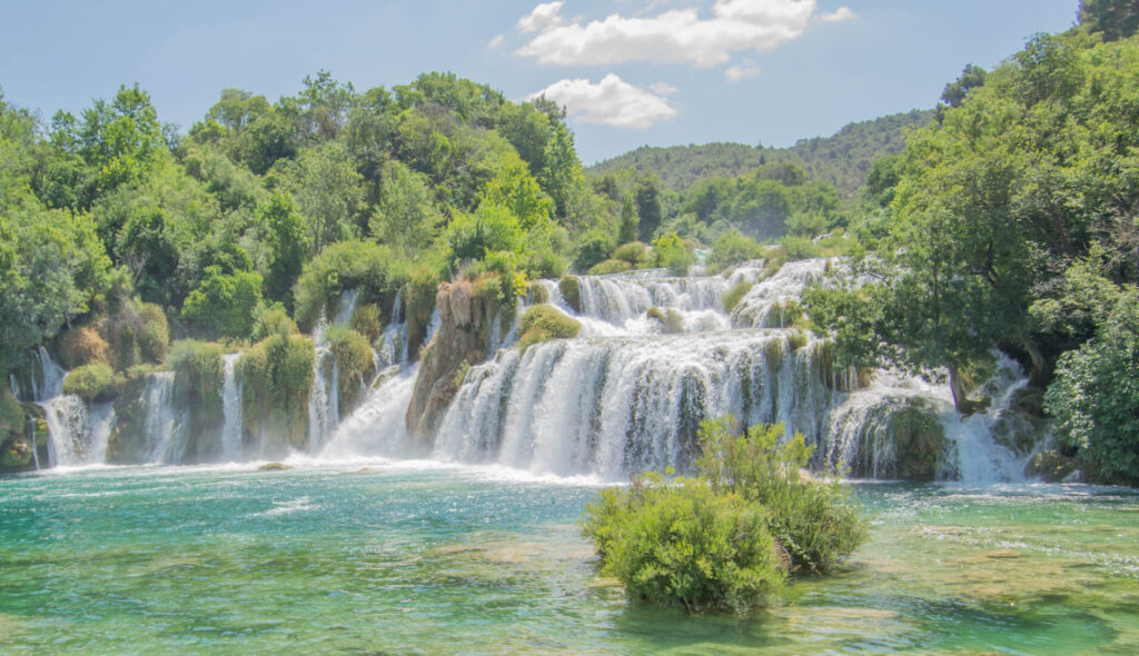 wodospady Krka, kąpiel